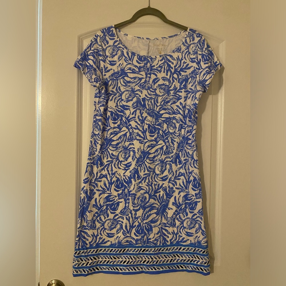 Lilly Pulitzer Blue Lobster T-Shirt Dress